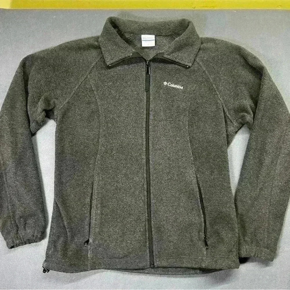 Columbia black Fleece Jacket Women’s M medium weight Warm cozy Comfy Coat 1189 - Picture 1 of 7